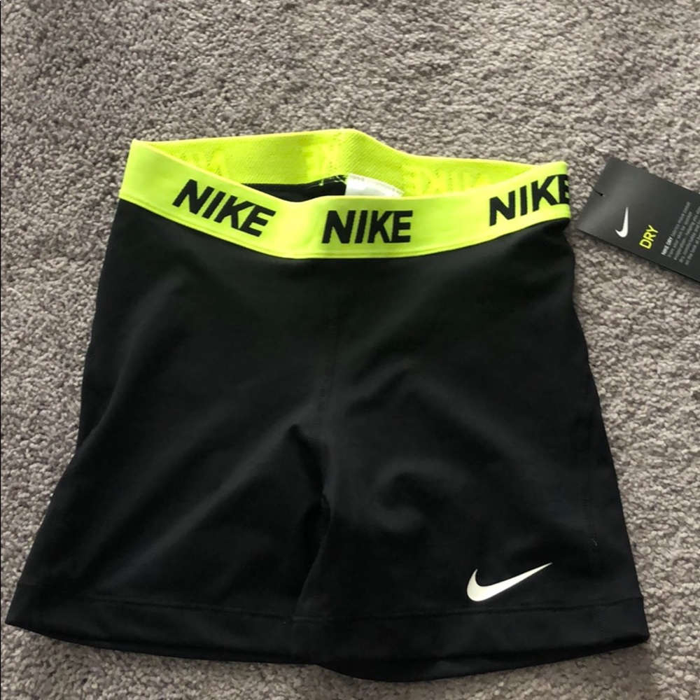 Nike Pro Shorts - Neon Yellow and Black. BNWT